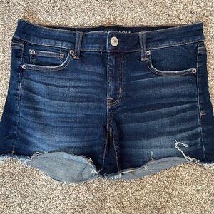 American Eagle High-Waisted Super Stretch Shortie Jean Shorts